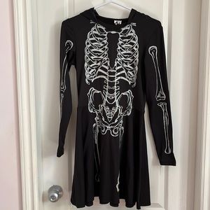 Spirit Halloween Skeleton black hooded dress